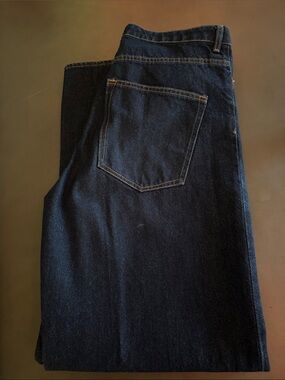 H&M Navy Wide-Leg Denim Jeans